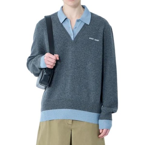 미우미우 레이어드 니트 - 잔디집 공장 【매장 - 리셀가 250만원대】