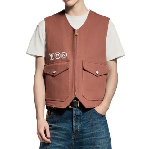 루이비통 워크웨어 조끼 브라운 - 잔디집 공장 【매장 - 리셀가 320만원대】