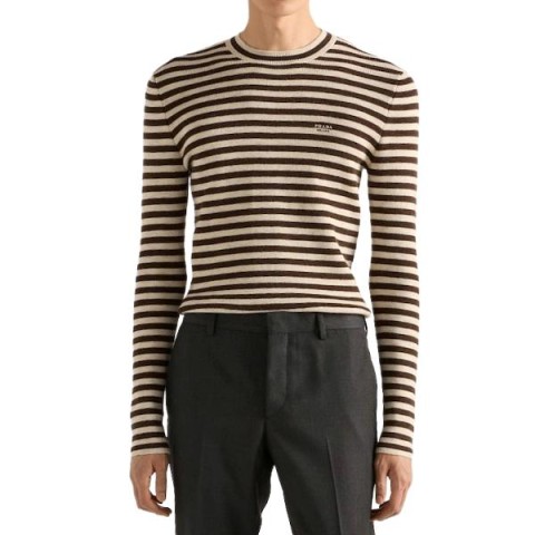 프라다 슈퍼퍼인 스트라이프 니트  - 잔디집 공장 【매장 - 리셀가 230만원대】